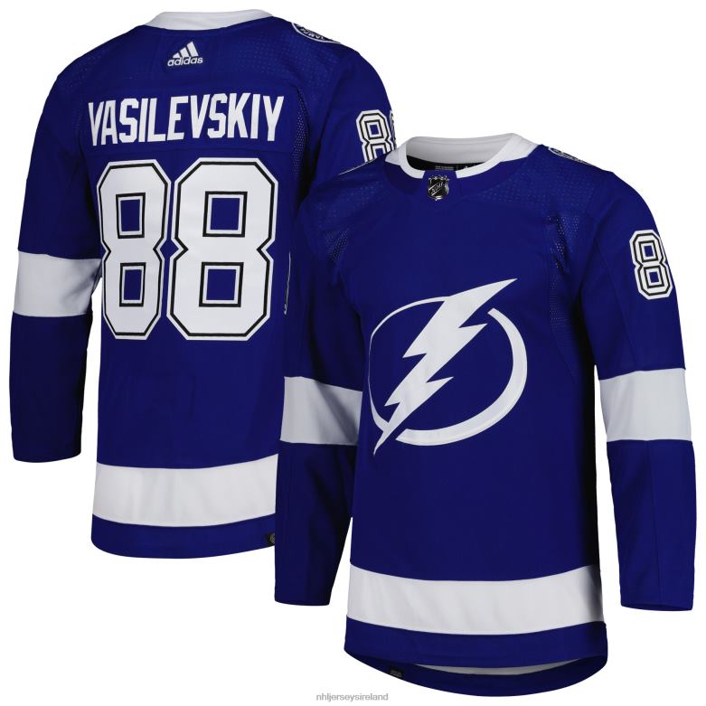 NHL Men Tampa Bay Lightning Andrei Vasilevskiy Adidas Blue Home Primegreen Authentic Pro Player Jersey D002V723 Clothing