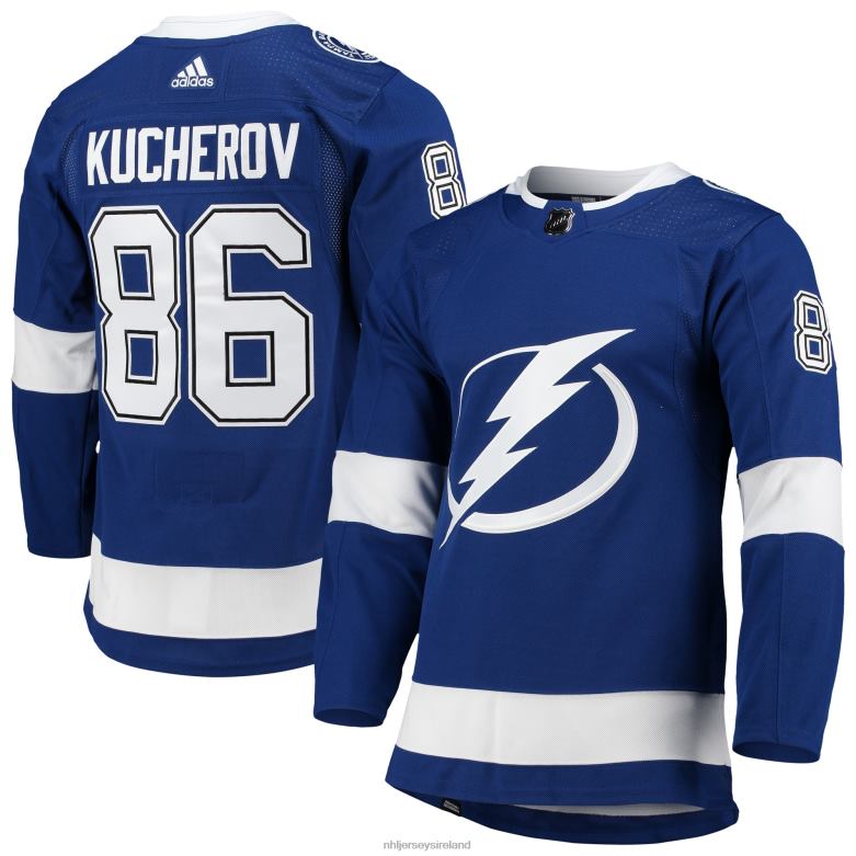 NHL Men Tampa Bay Lightning Nikita Kucherov Adidas Blue Home Primegreen Authentic Pro Player Jersey D002V222 Clothing