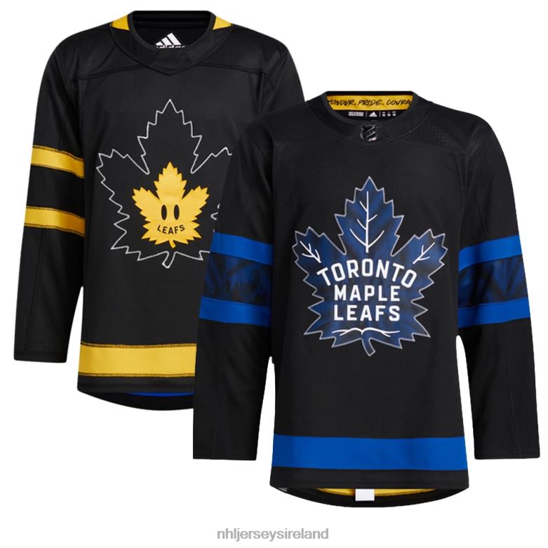 NHL Men Adidas Black Authentic Toronto Maple Leafs X Drew House Alternate Blank Jersey D002V240 Clothing