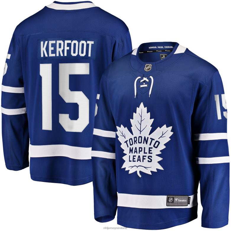 NHL Men Toronto Maple Leafs Alexander Kerfoot Fanatics Branded Blue Replica Player Jersey D002V2266 Clothing
