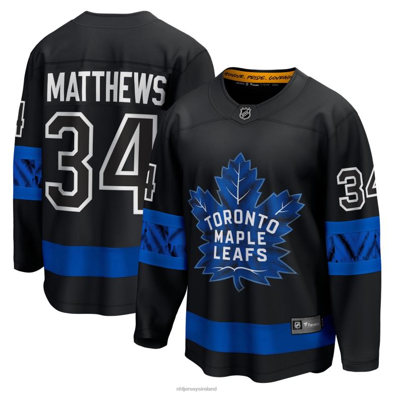 NHL Men Toronto Maple Leafs Auston Matthews Fanatics Branded Black Alternate Premier Breakaway Reversible Player Jersey D002V36 Clothing