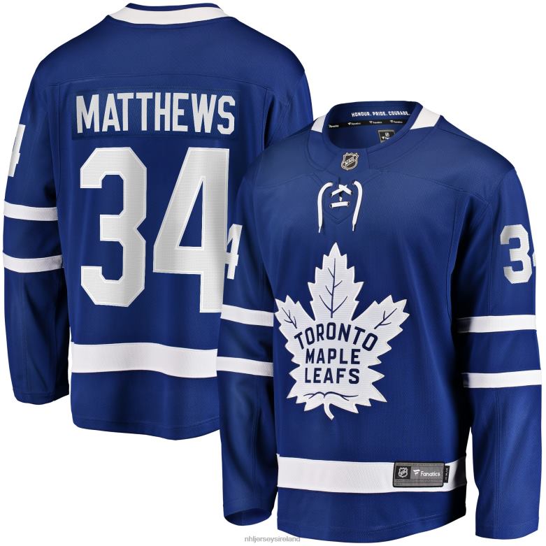 NHL Men Toronto Maple Leafs Auston Matthews Fanatics Branded Blue Home Breakaway Jersey D002V1286 Clothing