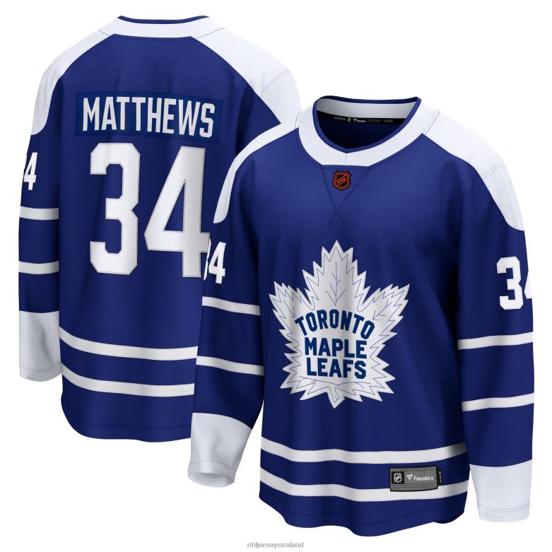 NHL Men Toronto Maple Leafs Auston Matthews Fanatics Branded Royal Special Edition 2.0 Breakaway Player Jersey D002V1016 Clothing
