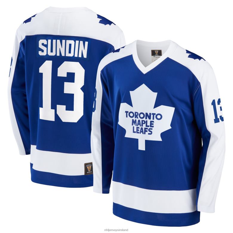 NHL Men Toronto Maple Leafs Mats Sundin Fanatics Branded Blue Breakaway Retired Player Jersey D002V418 Clothing