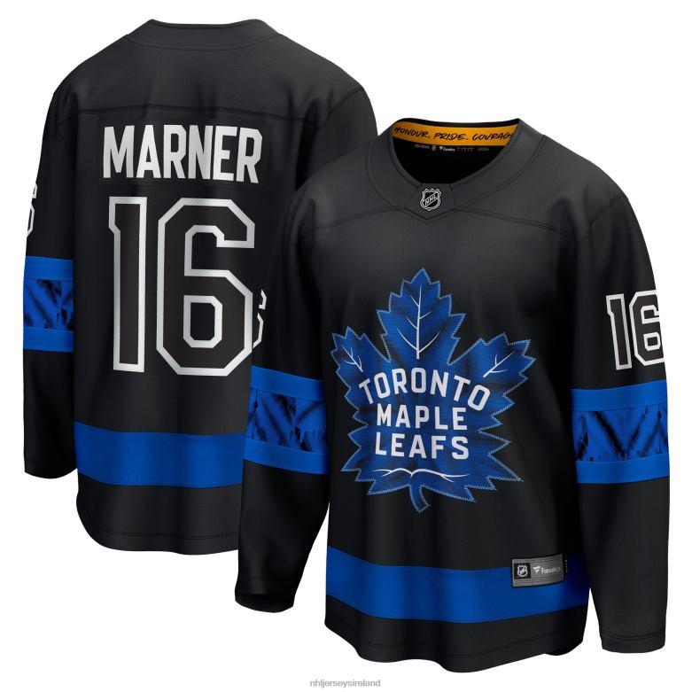 NHL Men Toronto Maple Leafs Mitchell Marner Fanatics Branded Black Alternate Premier Breakaway Reversible Player Jersey D002V136 Clothing