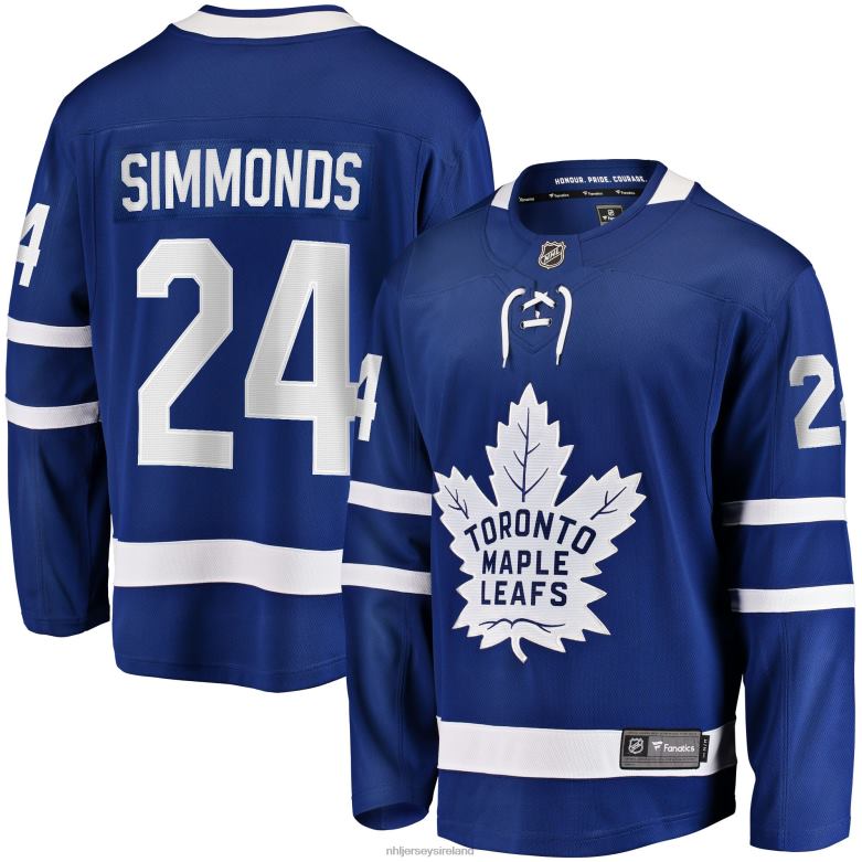 NHL Men Toronto Maple Leafs Wayne Simmonds Fanatics Branded Blue Home Breakaway Jersey D002V999 Clothing