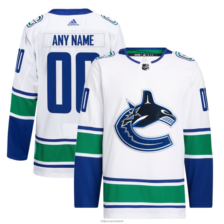 NHL Men Vancouver Canucks Adidas White Away Primegreen Authentic Pro Custom Jersey D002V2079 Clothing