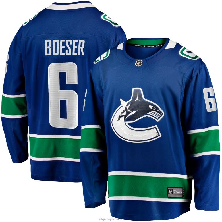 NHL Men Vancouver Canucks Brock Boeser Fanatics Branded Blue Home Breakaway Jersey D002V1294 Clothing