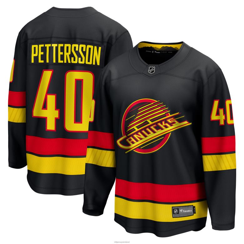 NHL Men Vancouver Canucks Elias Pettersson Fanatics Branded Black Alternate - 2022/23 Premier Breakaway Player Jersey D002V949 Clothing