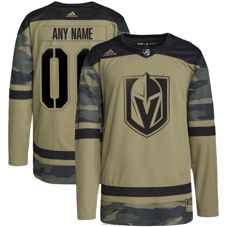 NHL Men Vegas Golden Knights Adidas Camo Military Appreciation Team Authentic Custom Practice Jersey D002V2272 Clothing