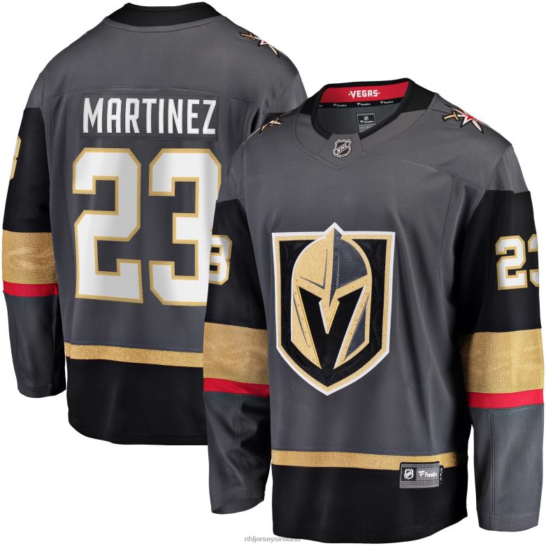NHL Men Vegas Golden Knights Alec Martinez Fanatics Branded Gray Breakaway Alternate Player Jersey D002V1347 Clothing