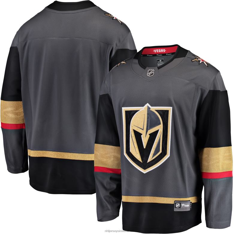 NHL Men Vegas Golden Knights Fanatics Branded Gray Breakaway Alternate Jersey D002V195 Clothing
