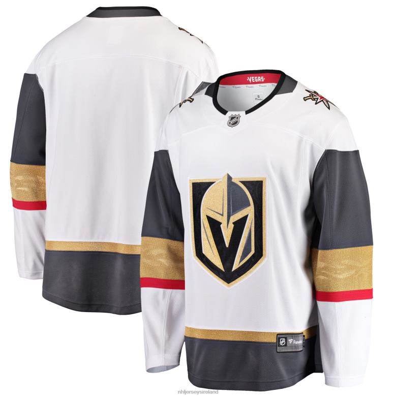 NHL Men Vegas Golden Knights Fanatics Branded White Breakaway Away Jersey D002V842 Clothing