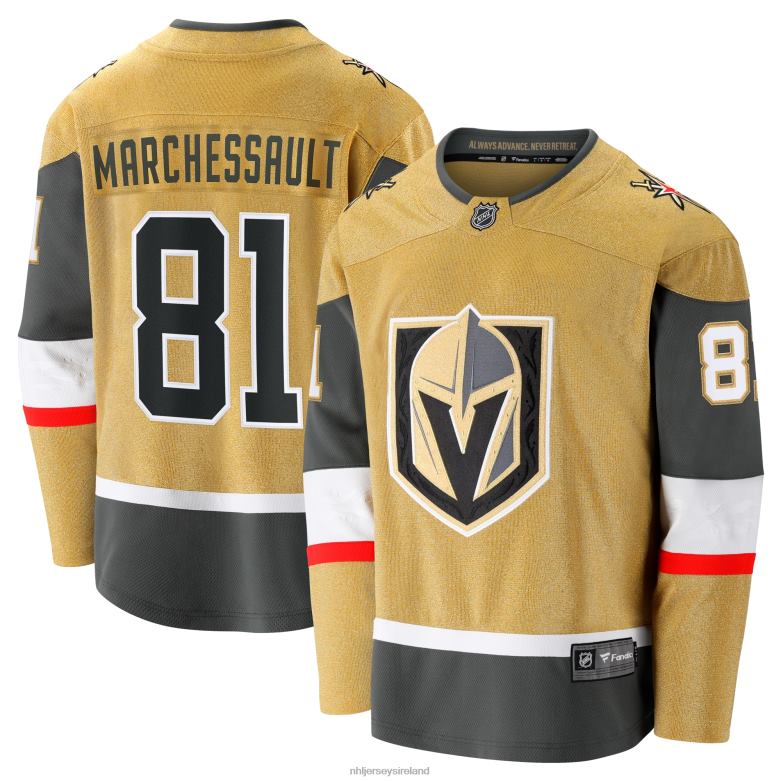 NHL Men Vegas Golden Knights Jonathan Marchessault Fanatics Branded Gold Home Breakaway Jersey D002V1231 Clothing