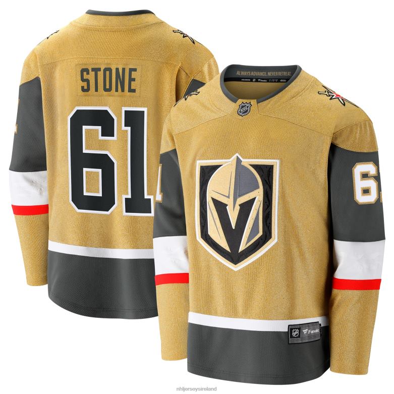 NHL Men Vegas Golden Knights Mark Stone Fanatics Branded Gold 2020/21 Home Premier Breakaway Player Jersey D002V424 Clothing