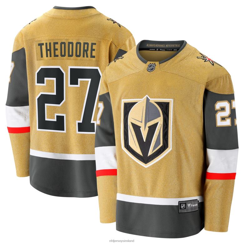 NHL Men Vegas Golden Knights Shea Theodore Fanatics Branded Gold Home Breakaway Jersey D002V1919 Clothing
