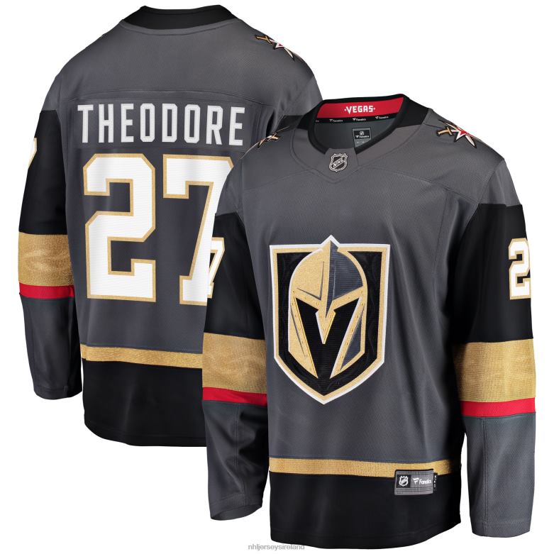 NHL Men Vegas Golden Knights Shea Theodore Gray Alternate Breakaway Player Jersey D002V1728 Clothing