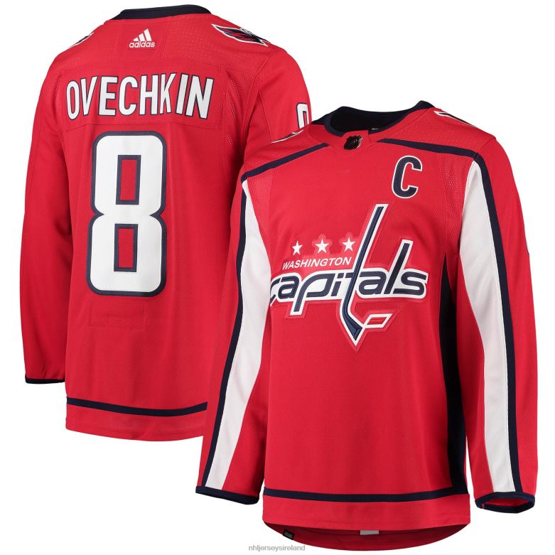 NHL Men Washington Capitals Alexander Ovechkin Adidas Red Home Captain Patch Primegreen Authentic Pro Player Jersey D002V250 Clothing