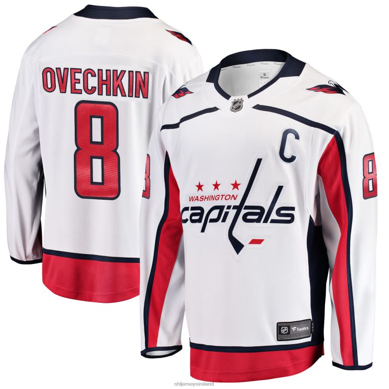 NHL Men Washington Capitals Alexander Ovechkin Fanatics Branded White Breakaway Player Jersey D002V173 Clothing