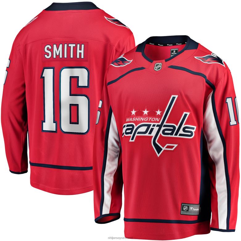 NHL Men Washington Capitals Craig Smith Fanatics Branded Red Home Breakaway Jersey D002V1986 Clothing