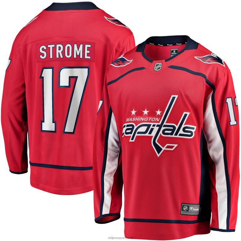 NHL Men Washington Capitals Dylan Strome Fanatics Branded Red Home Breakaway Player Jersey D002V712 Clothing