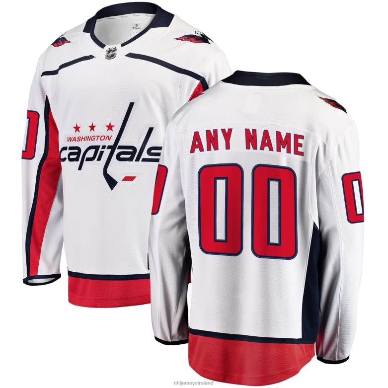 NHL Men Washington Capitals Fanatics Branded White Away Breakaway Custom Jersey D002V855 Clothing