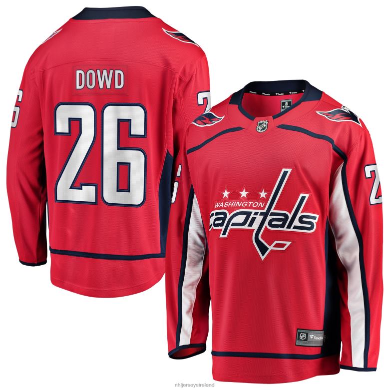 NHL Men Washington Capitals Nic Dowd Fanatics Branded Red Home Breakaway Player Jersey D002V1847 Clothing