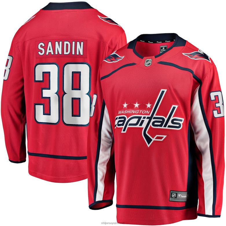 NHL Men Washington Capitals Rasmus Sandin Fanatics Branded Red Home Breakaway Jersey D002V1953 Clothing