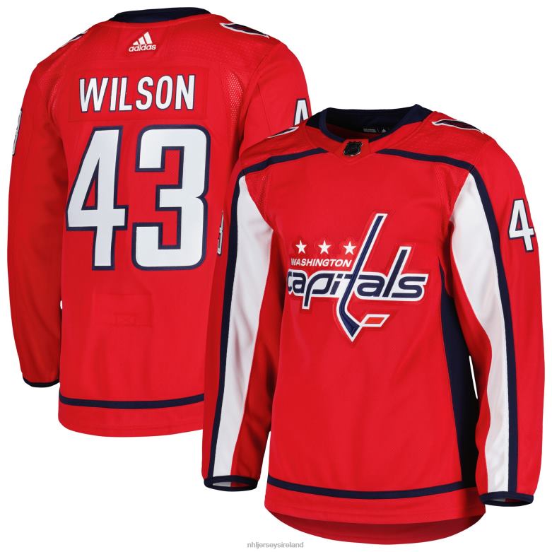 NHL Men Washington Capitals Tom Wilson Adidas Red Home Primegreen Authentic Pro Player Jersey D002V2427 Clothing
