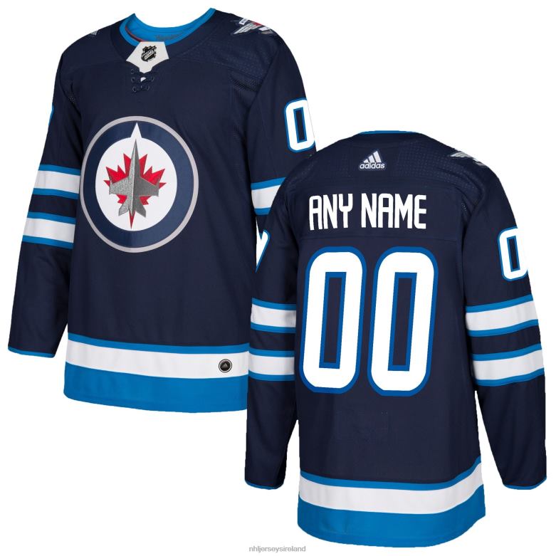 NHL Men Winnipeg Jets Adidas Navy Authentic Custom Jersey D002V1998 Clothing