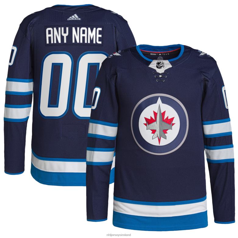 NHL Men Winnipeg Jets Adidas Navy Home Authentic Pro Custom Jersey D002V2391 Clothing