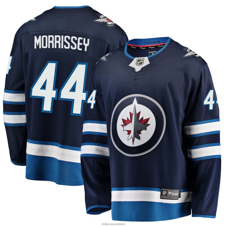 NHL Men Winnipeg Jets Josh Morrissey Fanatics Branded Navy Breakaway Replica Jersey D002V1155 Clothing