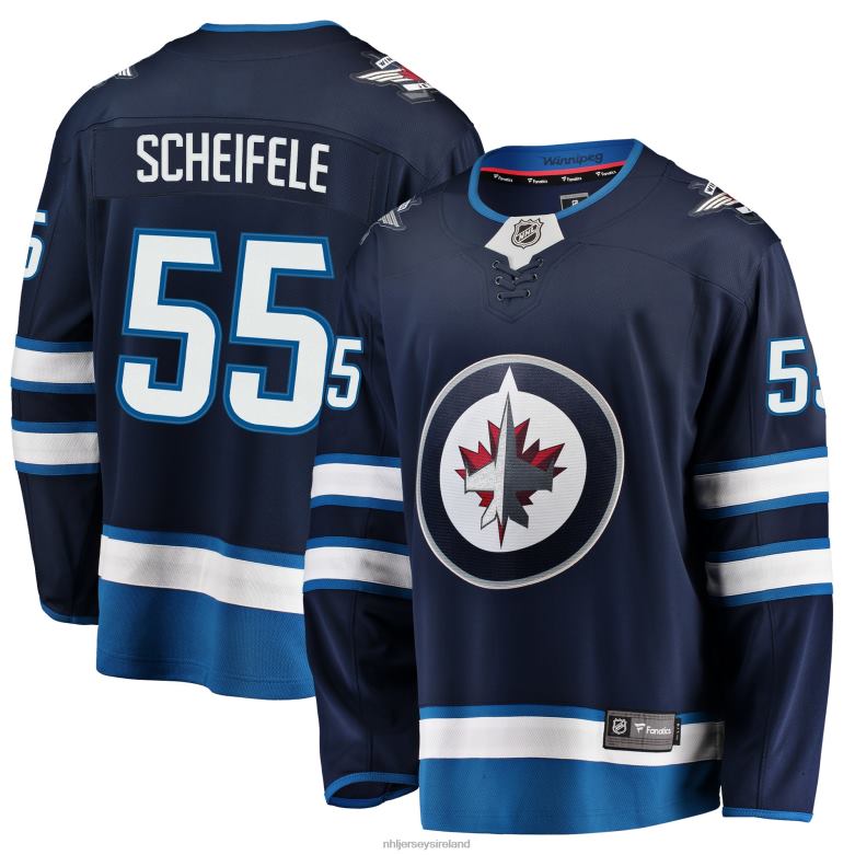 NHL Men Winnipeg Jets Mark Scheifele Fanatics Branded Navy Breakaway Replica Jersey D002V1335 Clothing