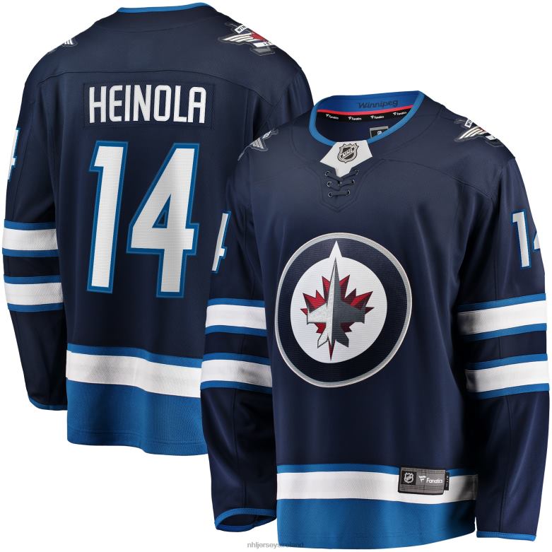 NHL Men Winnipeg Jets Ville Heinola Fanatics Branded Navy Home Breakaway Player Jersey D002V2044 Clothing