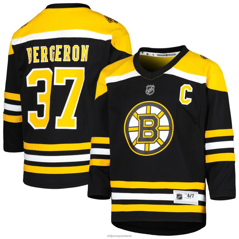 NHL Youth Preschool Boston Bruins Patrice Bergeron Black Replica Player Jersey D002V95 Clothing