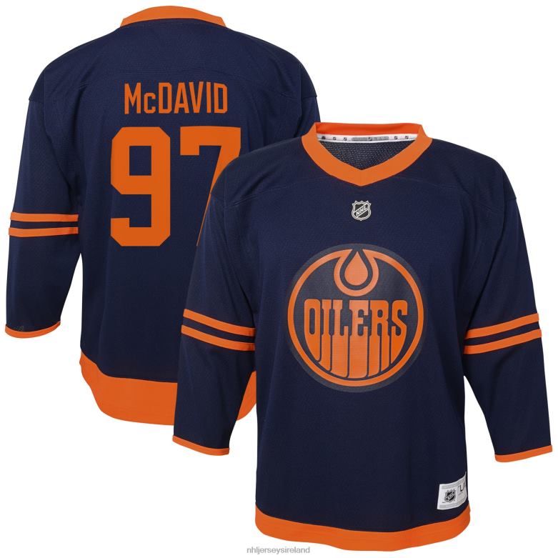 NHL Youth Preschool Edmonton Oilers Connor Mcdavid Navy Alternate Replica Player Jersey D002V571 Clothing