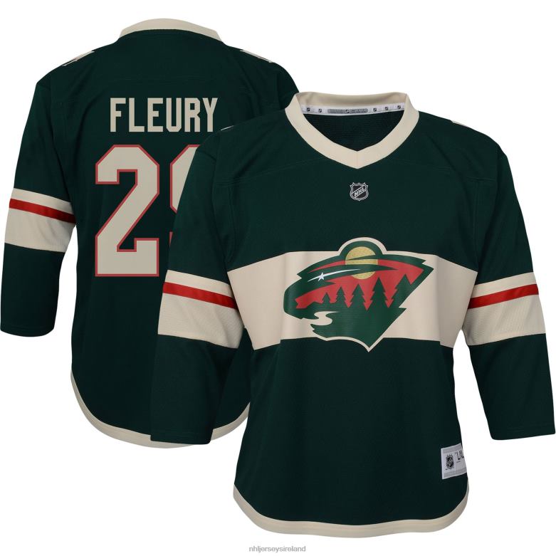 NHL Youth Preschool Minnesota Wild Marc-Andre Fleury Green Replica Player Jersey D002V495 Clothing