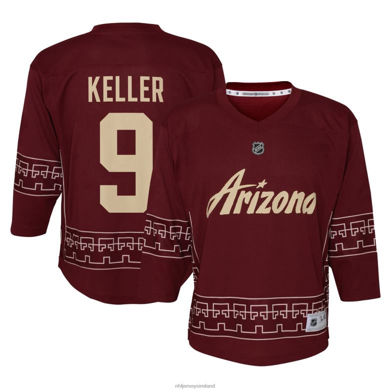 NHL Toddler Arizona Coyotes Clayton Keller Garnet Alternate 2022/23 Replica Player Jersey D002V968 Clothing