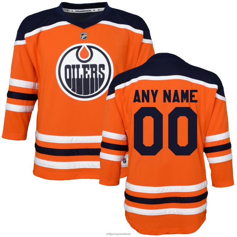 NHL Toddler Edmonton Oilers Orange Home Replica Custom Jersey D002V1364 Clothing