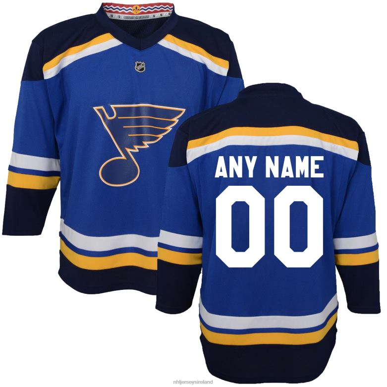 NHL Toddler St. Louis Blues Navy Home Replica Custom Jersey D002V1394 Clothing