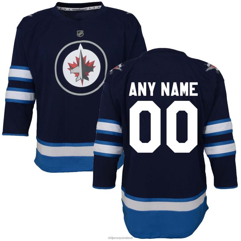 NHL Toddler Winnipeg Jets Navy Home Replica Custom Jersey D002V2005 Clothing