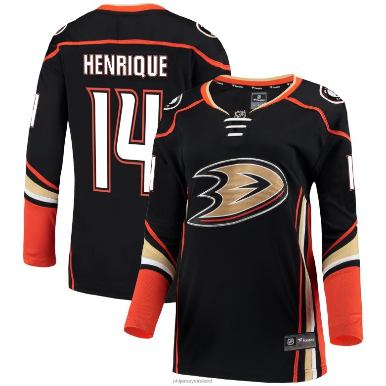 NHL Women Anaheim Ducks Adam Henrique Fanatics Branded Black Breakaway Jersey D002V2098 Clothing
