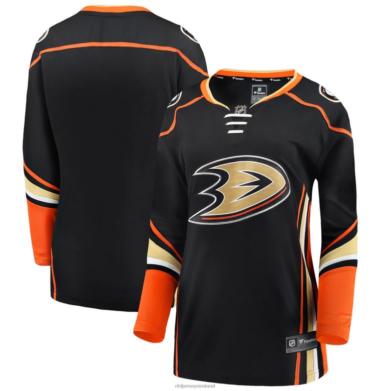 NHL Women Anaheim Ducks Fanatics Branded Black Breakaway Home Jersey D002V1888 Clothing