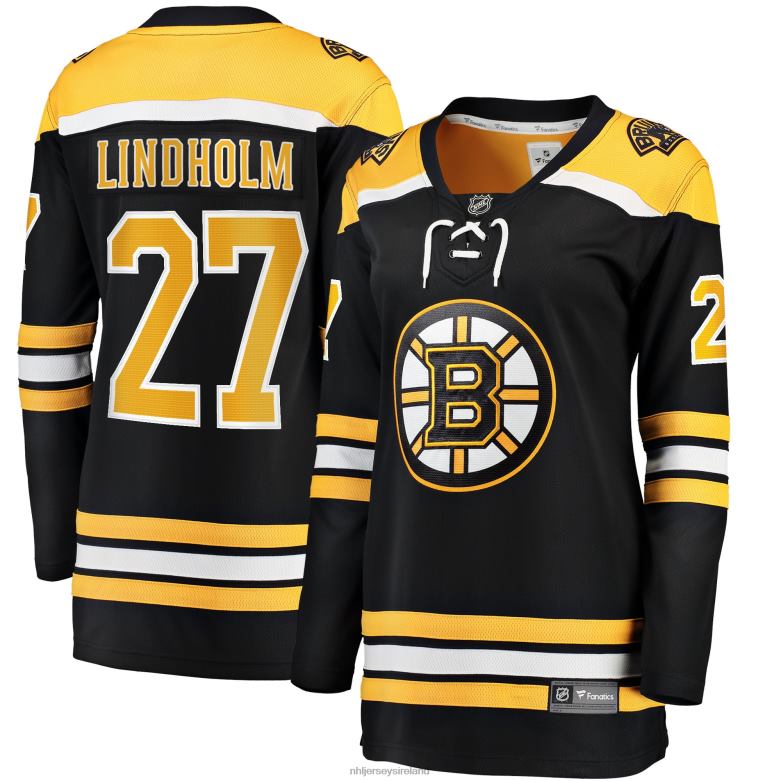 NHL Women Boston Bruins Hampus Lindholm Fanatics Branded Black Home Breakaway Player Jersey D002V1957 Clothing