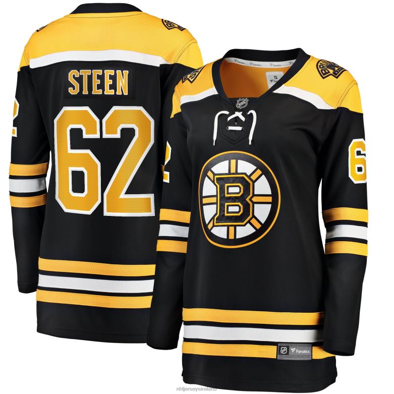 NHL Women Boston Bruins Oskar Steen Fanatics Branded Black Home Breakaway Player Jersey D002V2154 Clothing