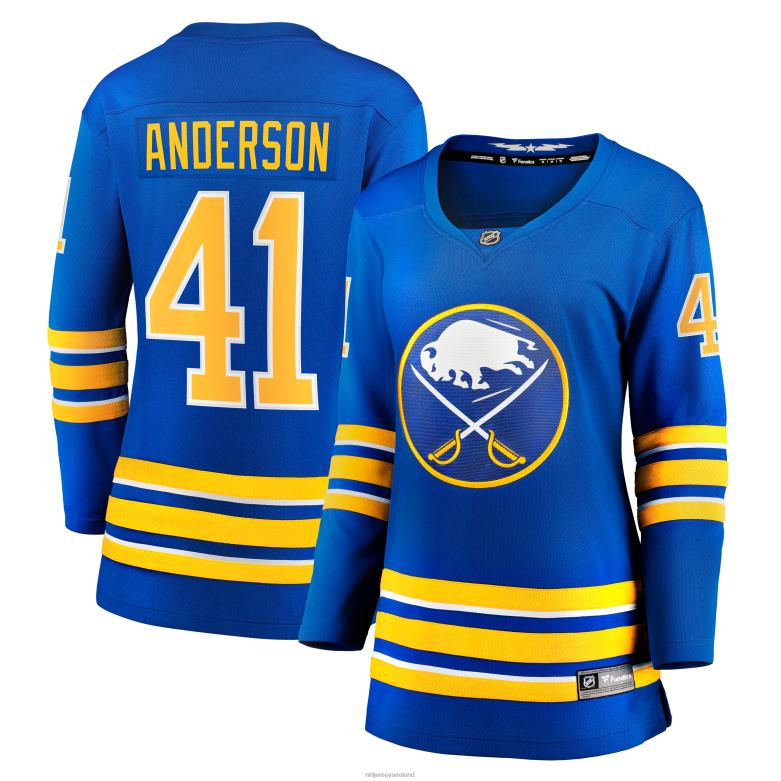 NHL Women Buffalo Sabres Craig Anderson Fanatics Branded Royal Home Breakaway Player Jersey D002V1778 Clothing