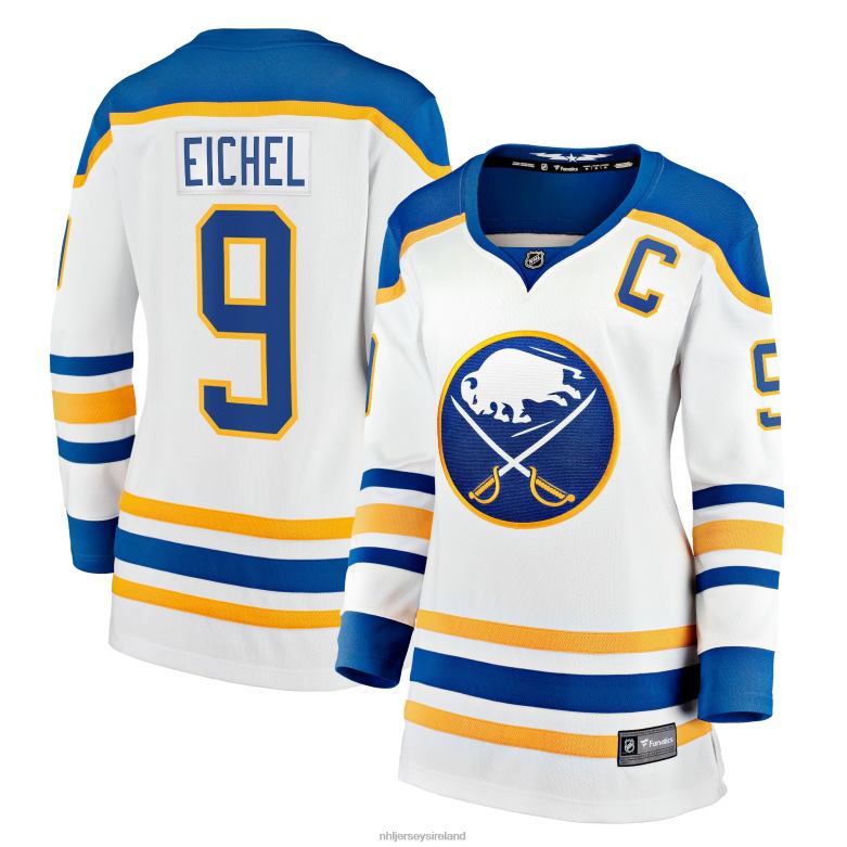 NHL Women Buffalo Sabres Jack Eichel Fanatics Branded White Away Premier Breakaway Player Jersey D002V1144 Clothing