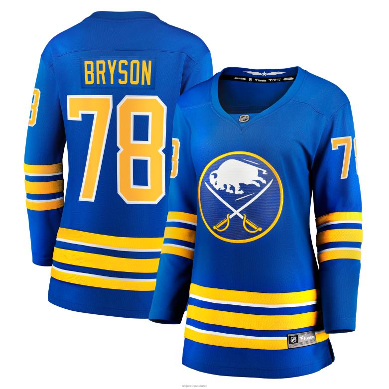 NHL Women Buffalo Sabres Jacob Bryson Fanatics Branded Royal Home Breakaway Player Jersey D002V2290 Clothing