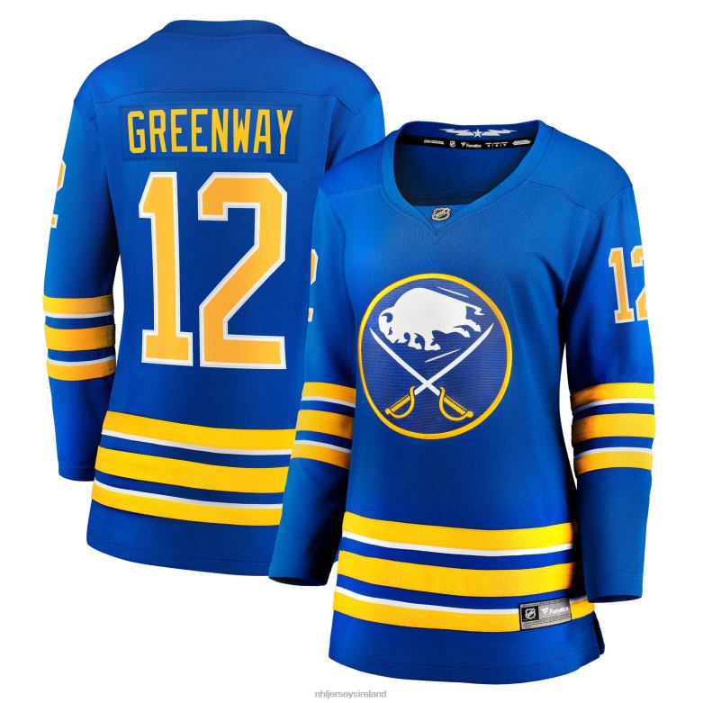 NHL Women Buffalo Sabres Jordan Greenway Fanatics Branded Royal Home Breakaway Jersey D002V2067 Clothing