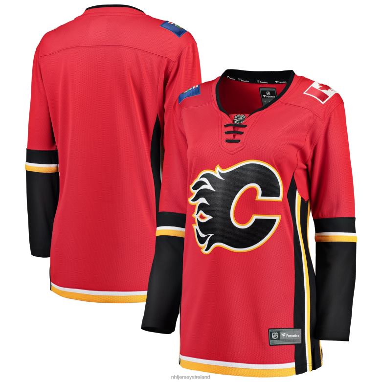 NHL Women Calgary Flames Fanatics Branded Red/Black Premier Breakaway Alternate Jersey D002V1544 Clothing